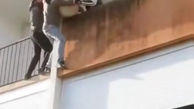 Rescued grandfather from a burning apartment