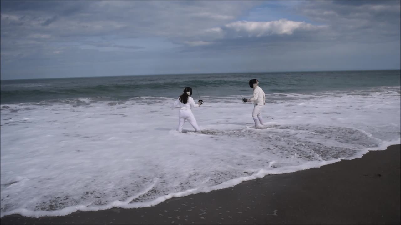 February Saber in the Merritt Island surf