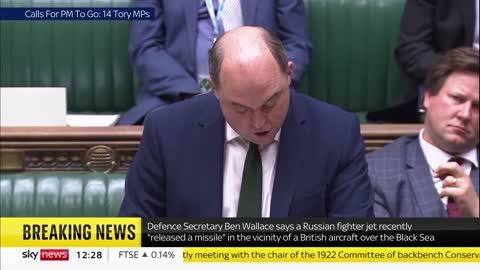 The British Ministry of Defense alleges that a Russian fighter fired a missile at a British aircraft