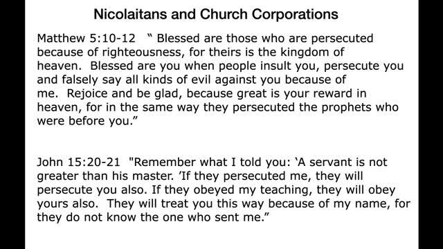 Nicolaitans and Church Corporations