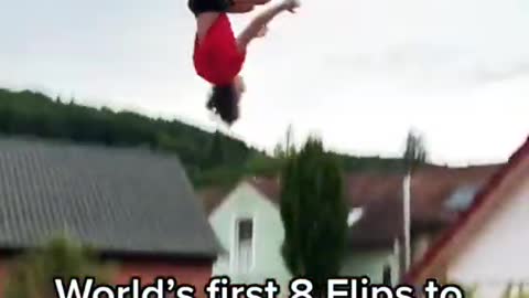 Worlds first 8 flips to stomach