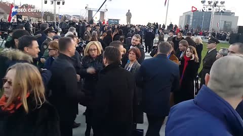 Incident na otkrivanju spomenika Franji Tuđmanu