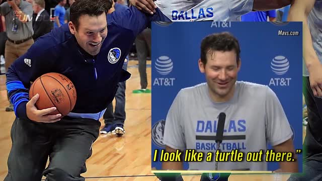 Tony Romo Looks Like a Splash Brother in Shootaround with Dallas Mavericks