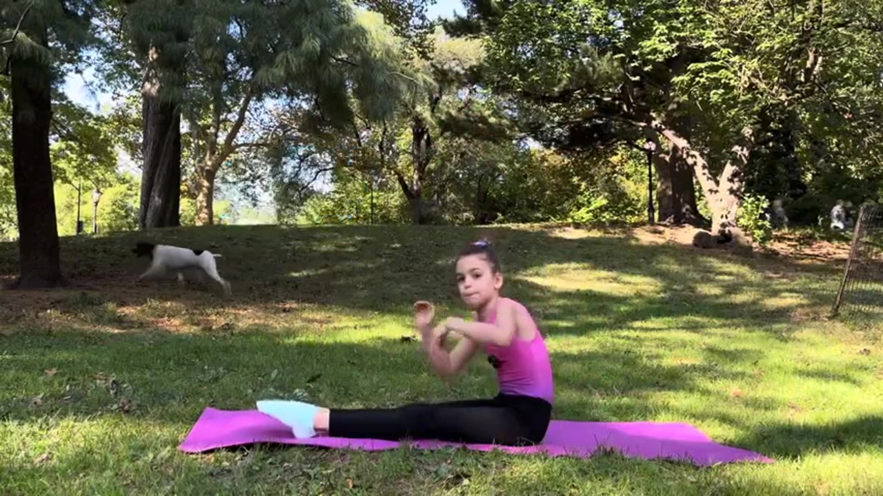 Nice Cute Little Yoga Girl