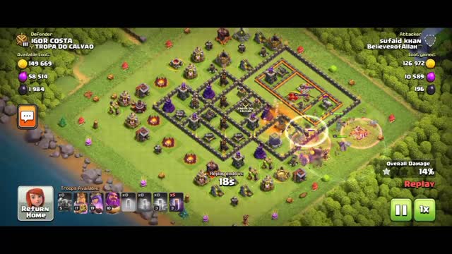 Destroyed town hall of Igora in clash of clans