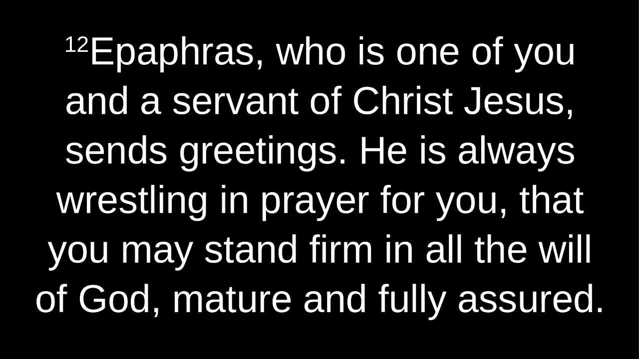 Working Together for Christ - Colossians 4:7-18