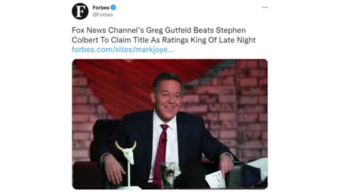 Greg Gutfeld Is KING of LATE NIGHT as He CRUSHES Colbert and Kimmel!!!