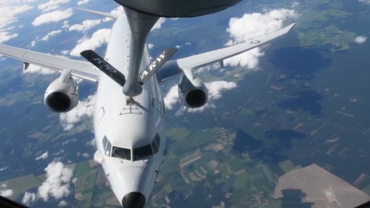 US Navy P8A Poseidon Refueling Over Poland