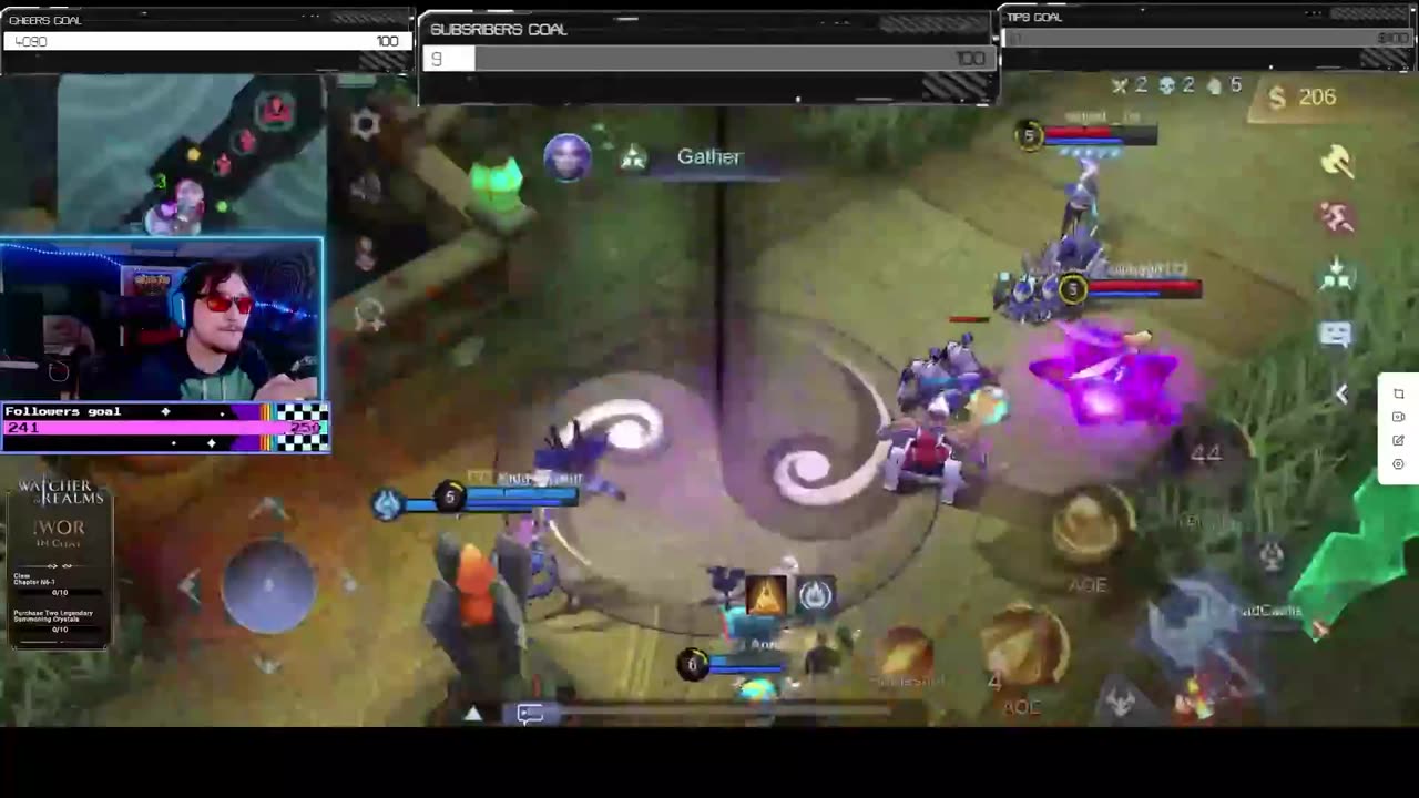 MLBB NA server lou Yi clip warming up brawl