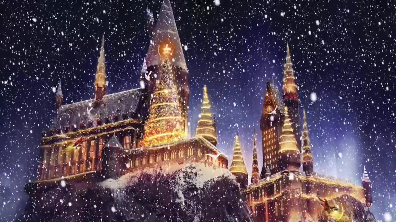 Harry Potter Music & Ambience | Hogwarts Christmas Music with Snow Sounds