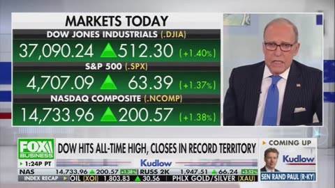 Dow Jones closes at a record high above 37,000