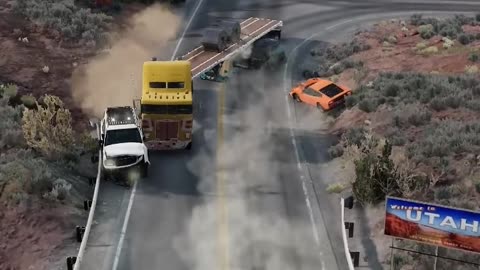 Realistic Highway Car Crashes