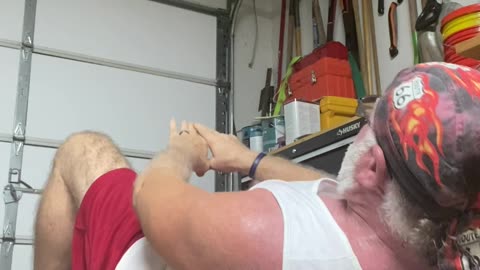 Day 141 of My 60-4-60 Challenge, Ab-O-Rama, Through-Knee Crunches!!