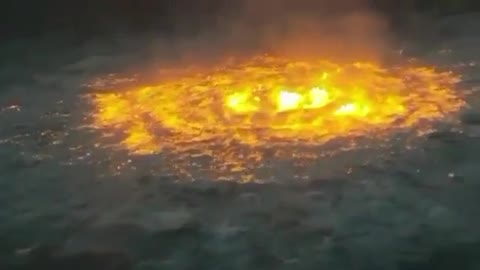 This is not animation. A pipe recently burst in the Gulf of Mexico and the ocean fire