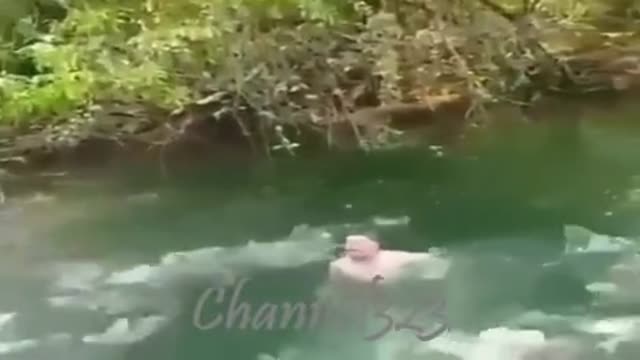 This Man Jumps Into This Clear River, See What Will Happen!