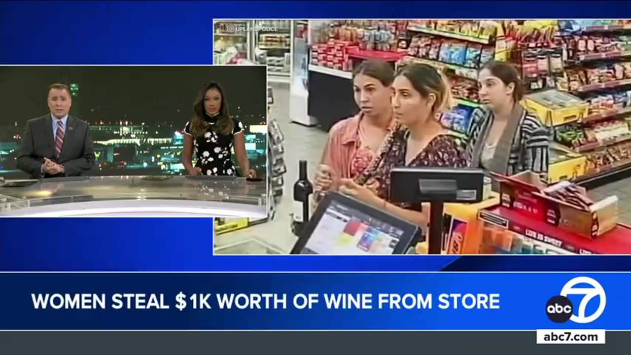 Thieves stuff skirts with merchandise at SoCal store, video shows