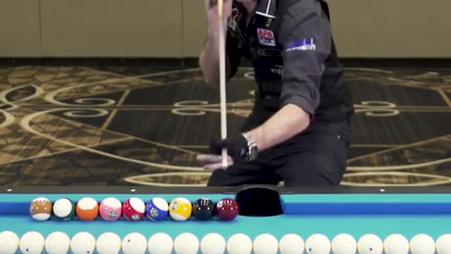 Fastest time to jump pot 15 pool balls: 5.69 secs. by Froilan "Venum" Kohler
