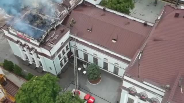 Donetsk railway station that arose after a direct hit by a Ukrainian shell