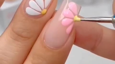 Nail Art Design Easy 🥰❤️ #nailart #nails #shorts #naildesign #nailtutorial