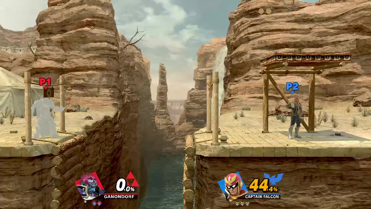 Ganondorf vs Captain Falcon on Gerudo Valley (Super Smash Bros Ultimate)