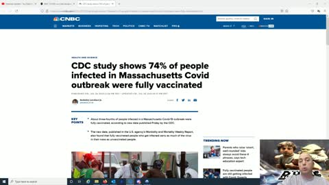 CNBC: CDC study shows 74% of people infected in Massachusetts Covid outbreak were fully vaccinated