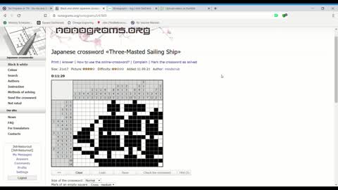 Nonograms - Three-Masted Sailing Ship