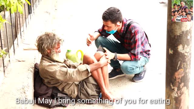 Helping Hungry Poor Man Sleeping On Road In Sun Light।