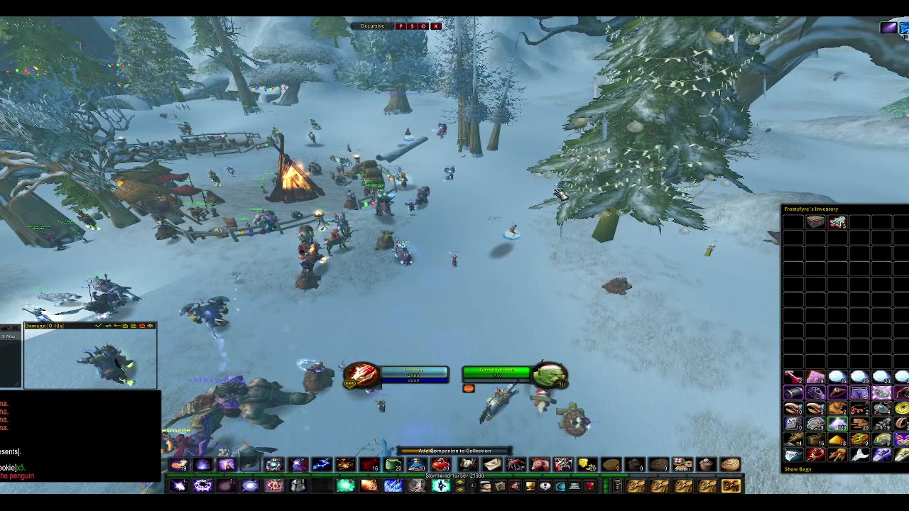 Turtle wow - Snowball world boss - winterveil quest - another day, another gamble to find the mount