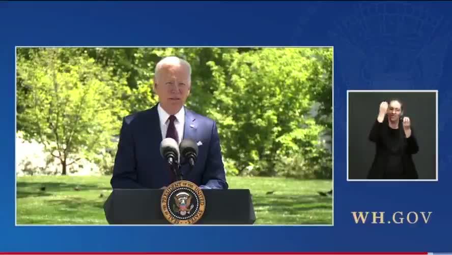 Biden: No Mask Needed Outdoors for Vaccinated People