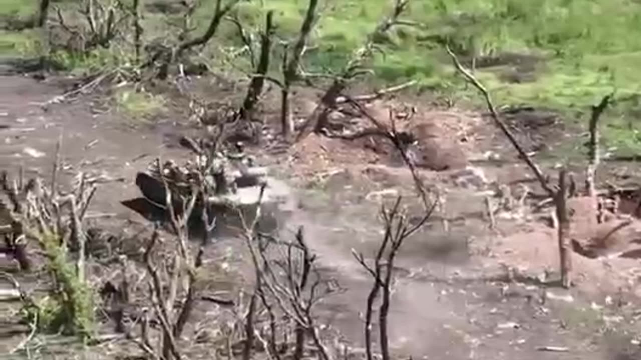 💥👀 Ukrainian tank clears the trenches of the Russians