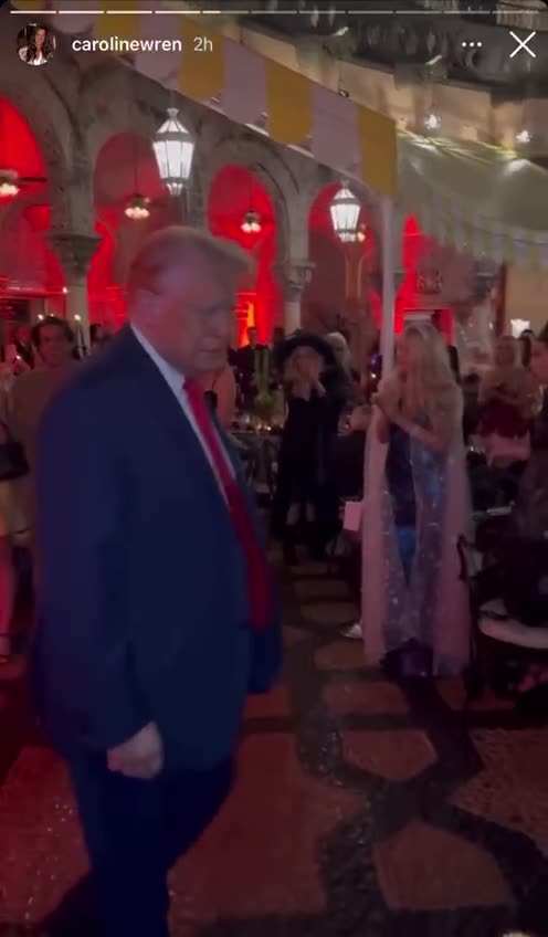 Donald Trump and Melania spotted at Mar-a-Lago Halloween party