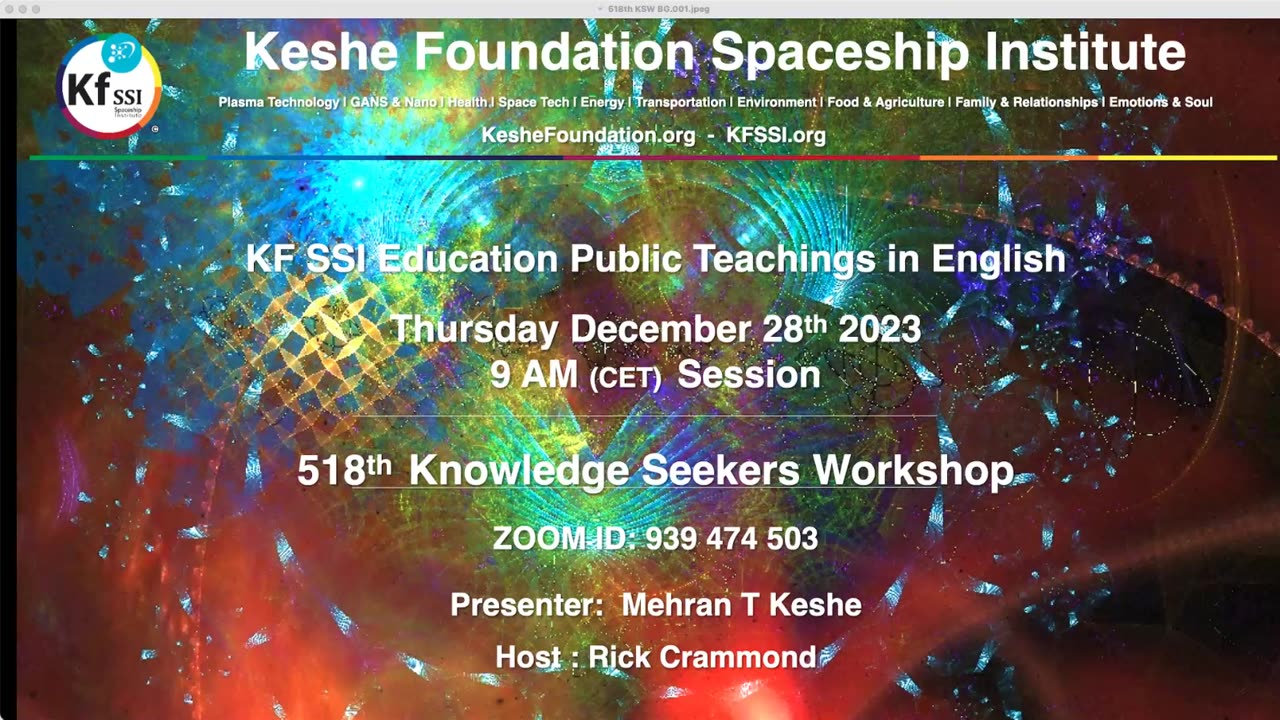 518th Knowledge Seekers Workshop December 28, 2023