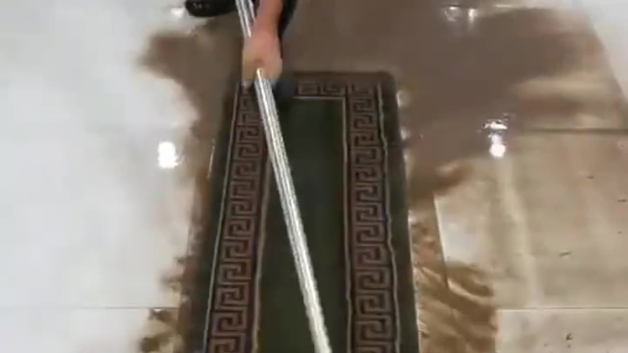 Washing the carpet