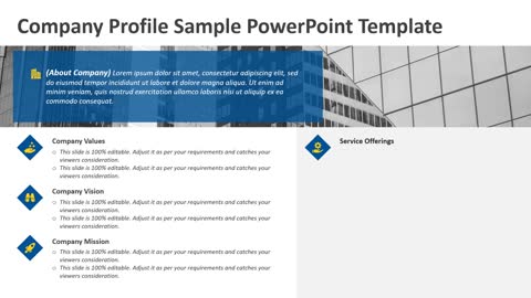 Company Profile Sample PowerPoint Template