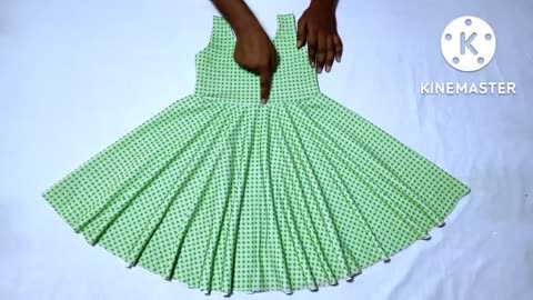 Full umbrella cut baby frock cutting and stitching 4 to 6 year girl