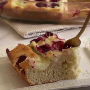ВИШНЕВЫЙ ПИРОГ С ЗАВАРНЫМ КРЕМОМ 🍒Рецепт