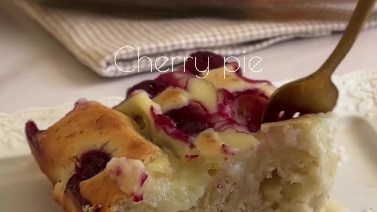 ВИШНЕВЫЙ ПИРОГ С ЗАВАРНЫМ КРЕМОМ 🍒Рецепт