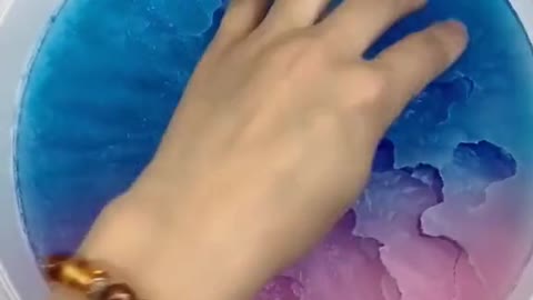 messing up a perfect colorful slime