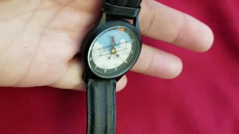 Bon Ton Biplane Moving Watch Vintage