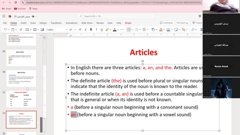 Parts of Speech-Articles