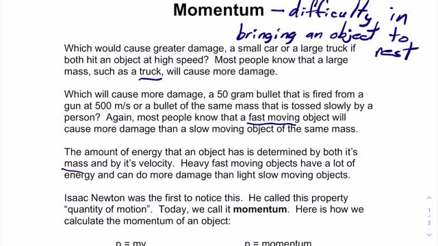 Momentum Lesson