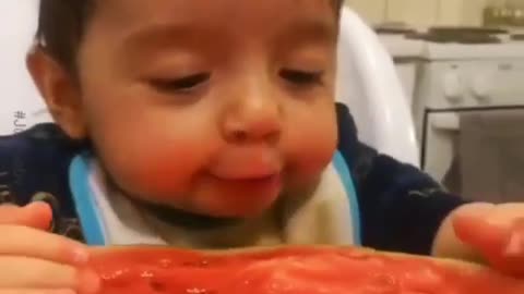 The watermelon is delicious