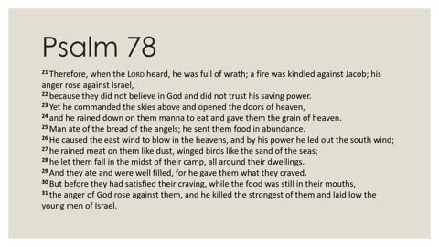 Psalm 78:1-31 Devotion