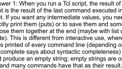 FC_shell commands only runs the last line in a tcl script