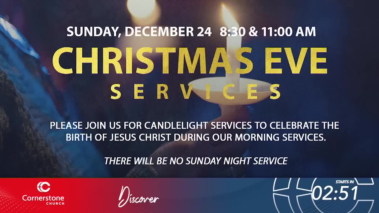 Cornerstone Church - 8:30am - Sunday December 3rd 2023