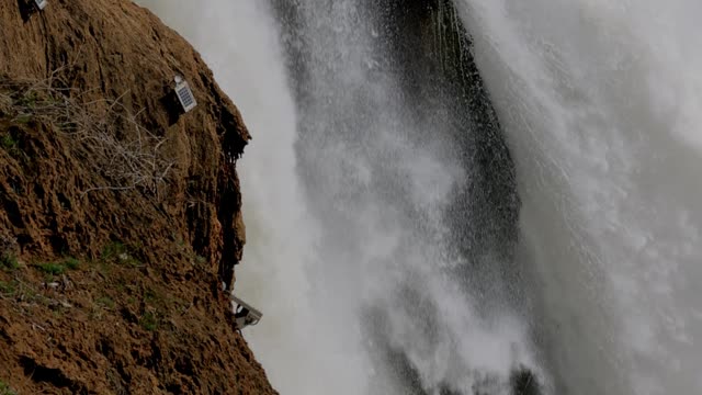 wonderful mountains waterfall, perfection of nature two pexels of a waterfall