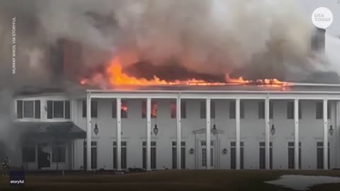 Historical Oakland hills country clubs in Michigan catches fire