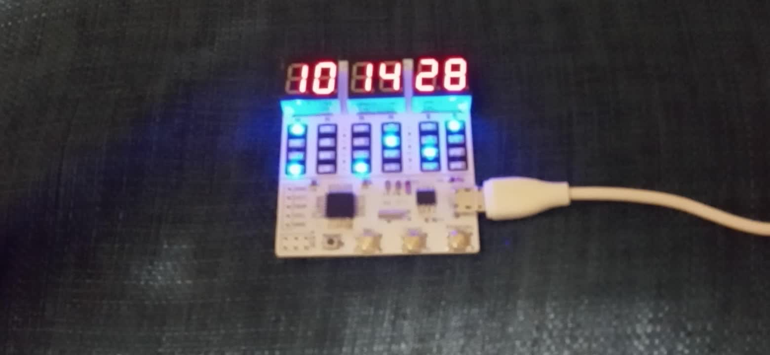 Atmega328P digital binary SMD clock kit