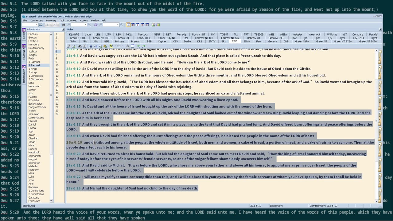 Emer-Gency upload during busy times - 2nd Samuel 6-8 - John 11-11 - Obadiah