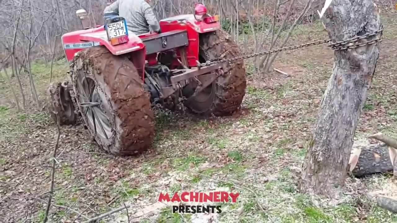 Top10 Dangerous Skills Tree Stump Removal With Tractors & Trucks! Amazing Root Removal Compilation